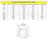 mstng stretchable medium blue denim jacket for men